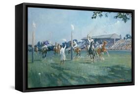 The Westchester Cup, Played at the Hurlingham Club, June 1936-Gilbert Holiday-Framed Stretched Canvas