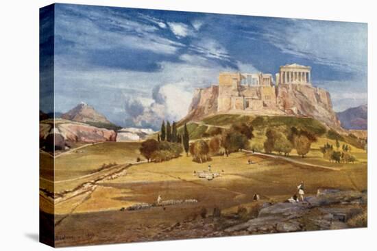 The Western End of the Acropolis Seen from Below the Pnyx-John Fulleylove-Stretched Canvas