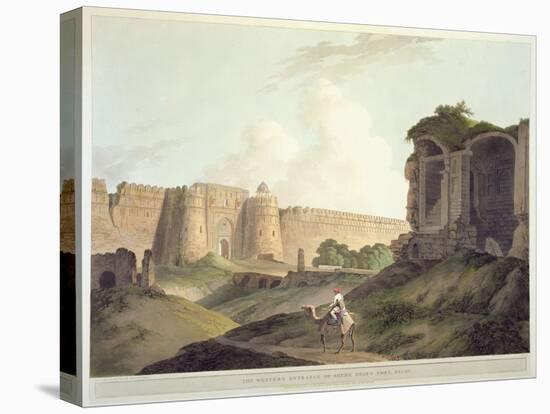 The Western Entrance of Shere Shah's Fort, Delhi-Thomas Daniell-Stretched Canvas