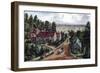 The Western Farmer's Home, 1871-Currier & Ives-Framed Giclee Print