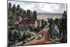 The Western Farmer's Home, 1871-Currier & Ives-Mounted Giclee Print