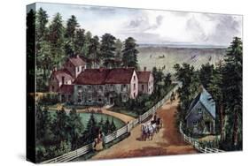 The Western Farmer's Home, 1871-Currier & Ives-Stretched Canvas