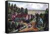 The Western Farmer's Home, 1871-Currier & Ives-Framed Stretched Canvas