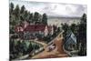 The Western Farmer's Home, 1871-Currier & Ives-Mounted Giclee Print