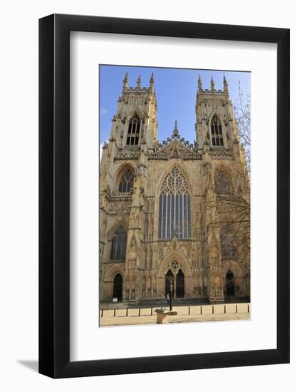 The Western Front of York Minster-Peter Richardson-Framed Photographic Print