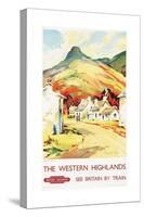 The Western Highlands, Poster Advertising British Railways, 1955-null-Stretched Canvas