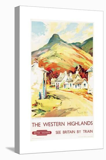 The Western Highlands, Poster Advertising British Railways, 1955-null-Stretched Canvas