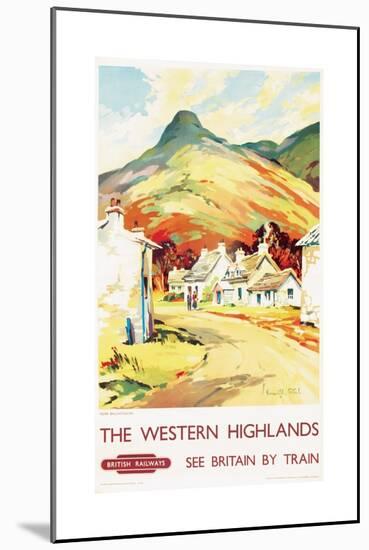 The Western Highlands, Poster Advertising British Railways, 1955-null-Mounted Giclee Print