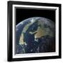 The Western Interior Seaway as Seen 75 Million Years Ago from Earth Orbit-null-Framed Art Print
