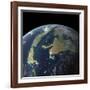 The Western Interior Seaway as Seen 75 Million Years Ago from Earth Orbit-null-Framed Art Print