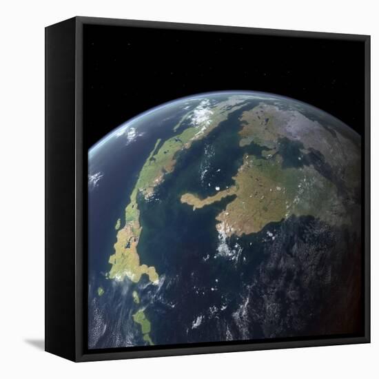 The Western Interior Seaway as Seen 75 Million Years Ago from Earth Orbit-null-Framed Stretched Canvas