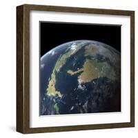 The Western Interior Seaway as Seen 75 Million Years Ago from Earth Orbit-null-Framed Art Print