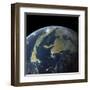 The Western Interior Seaway as Seen 75 Million Years Ago from Earth Orbit-null-Framed Art Print