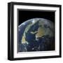 The Western Interior Seaway as Seen 75 Million Years Ago from Earth Orbit-null-Framed Art Print