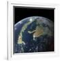 The Western Interior Seaway as Seen 75 Million Years Ago from Earth Orbit-null-Framed Art Print