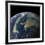 The Western Interior Seaway as Seen 75 Million Years Ago from Earth Orbit-null-Framed Art Print