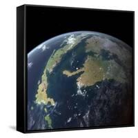 The Western Interior Seaway as Seen 75 Million Years Ago from Earth Orbit-null-Framed Stretched Canvas