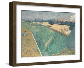 The Western Railway at its Exit from Paris, 1886-Charles Angrand-Framed Giclee Print