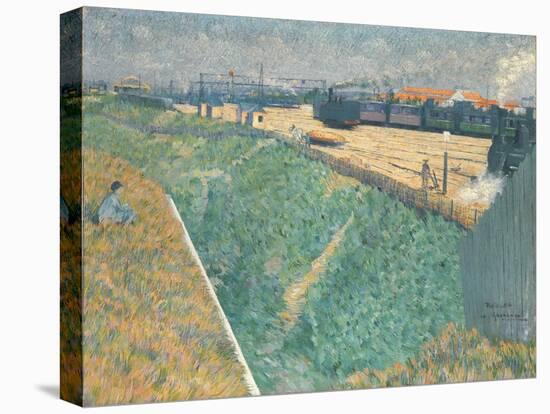 The Western Railway at its Exit from Paris, 1886-Charles Angrand-Stretched Canvas
