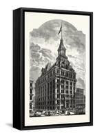 The Western Union Telegraph Building, New York, Was Completed in 1875. Usa-Marc Nattier-Framed Stretched Canvas