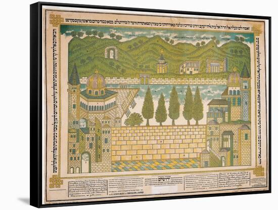 The Western Wall and its Surroundings, 1895-Shmuel Schulman-Framed Stretched Canvas