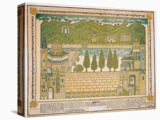 The Western Wall and its Surroundings, 1895-Shmuel Schulman-Stretched Canvas