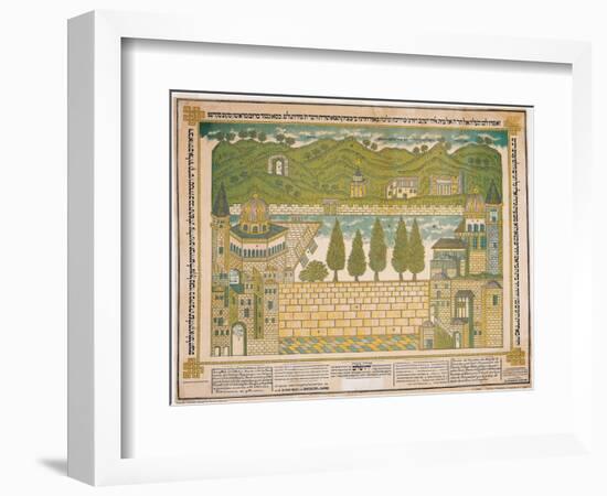 The Western Wall and its Surroundings, 1895-Shmuel Schulman-Framed Giclee Print