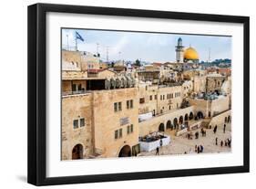 The Western Wall,Temple Mount, Jerusalem, Israel-Zhukov-Framed Photographic Print