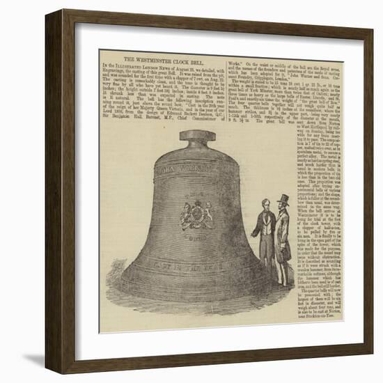 The Westminster Clock Bell-null-Framed Giclee Print