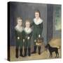 The Westwood Children c.1807-Joshua Johnson-Stretched Canvas