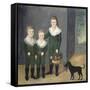 The Westwood Children c.1807-Joshua Johnson-Framed Stretched Canvas