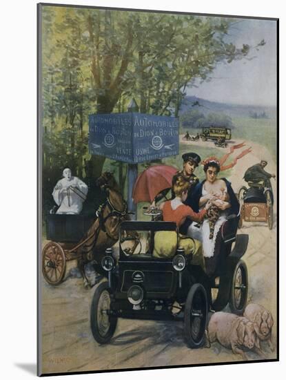 The Wet Nurse, 1900 Poster by Wilhio of Paris for De Dion Bouton Automobiles-null-Mounted Giclee Print