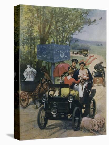 The Wet Nurse, 1900 Poster by Wilhio of Paris for De Dion Bouton Automobiles-null-Stretched Canvas