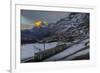 The Wetterhorn from Kleine Scheidegg, Jungfrau region, Bernese Oberland, Swiss Alps, Switzerland, E-Frank Fell-Framed Photographic Print