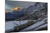 The Wetterhorn from Kleine Scheidegg, Jungfrau region, Bernese Oberland, Swiss Alps, Switzerland, E-Frank Fell-Mounted Photographic Print