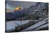 The Wetterhorn from Kleine Scheidegg, Jungfrau region, Bernese Oberland, Swiss Alps, Switzerland, E-Frank Fell-Stretched Canvas