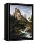 The Wetterhorn-Joseph Anton Koch-Framed Stretched Canvas