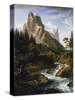 The Wetterhorn-Joseph Anton Koch-Stretched Canvas
