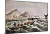 The Whale Fishery Layin On-Currier & Ives-Mounted Giclee Print