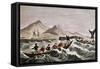 The Whale Fishery Layin On-Currier & Ives-Framed Stretched Canvas