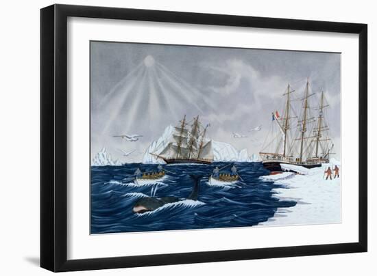 The Whaling, 19th Century-Gilbert Pajot-Framed Giclee Print