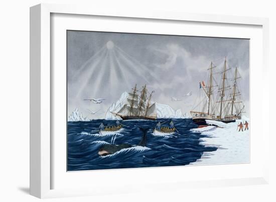 The Whaling, 19th Century-Gilbert Pajot-Framed Giclee Print