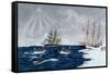 The Whaling, 19th Century-Gilbert Pajot-Framed Stretched Canvas