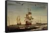 The Whaling Fleet of Sir Samuel Standidge, Hull School of Painting, 1769-null-Framed Stretched Canvas