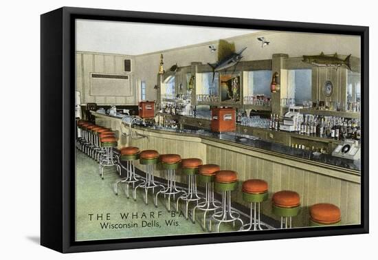 The Wharf Bar, Wisconsin Dells, Wisconsin-null-Framed Stretched Canvas