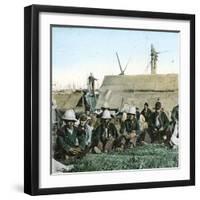 The Wharf Landing of French Troops, Canton (China), 1860-Leon, Levy et Fils-Framed Premium Photographic Print