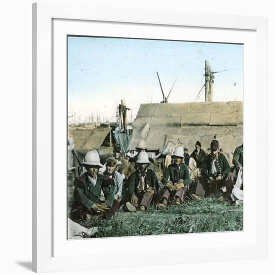 The Wharf Landing of French Troops, Canton (China), 1860-Leon, Levy et Fils-Framed Photographic Print