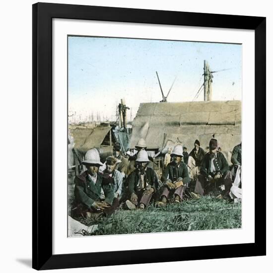 The Wharf Landing of French Troops, Canton (China), 1860-Leon, Levy et Fils-Framed Photographic Print