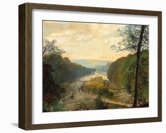 The Wharfe Valley, with Barden Tower Beyond, 1870s-John Atkinson Grimshaw-Framed Giclee Print