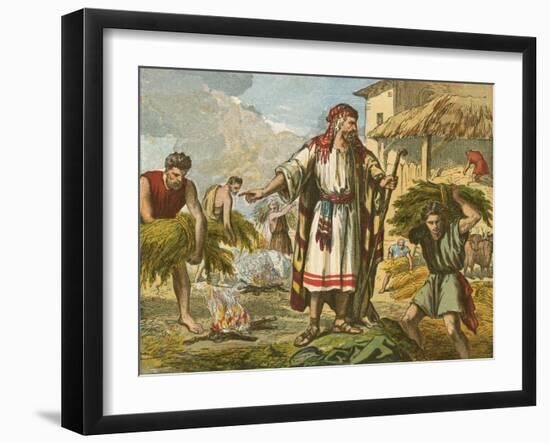 The Wheat and the Tares-English School-Framed Giclee Print